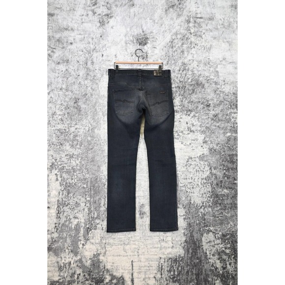 Nudie Thin Finn Jeans in Black Gray Denim Size 32 x 31 - Picture 2 of 8
